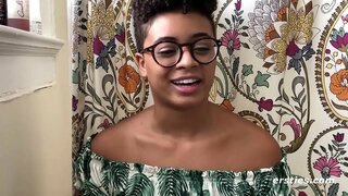 Ebony Medus Darbojas Ar 2 Dildo